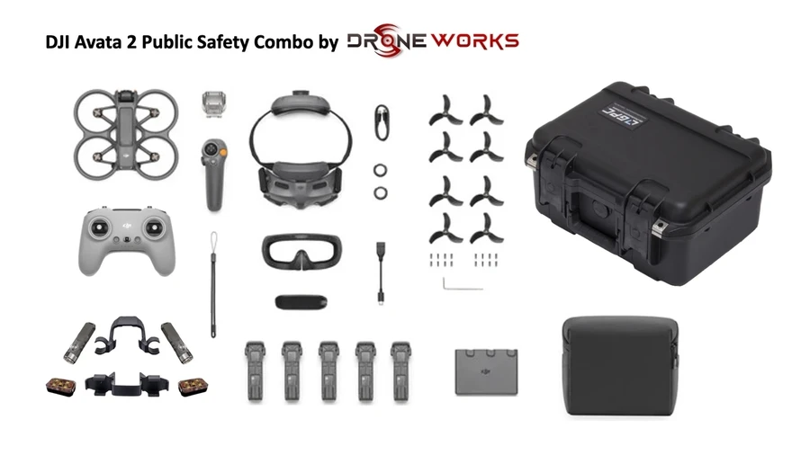 dji avata 2 public safety combo by drone-works